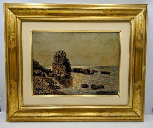Gino Romiti (1881-1967) - Marina con scogli, Antiek en Kunst, Kunst | Schilderijen | Klassiek