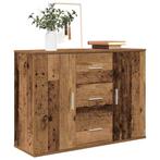 vidaXL Dressoir 90x29,5x65 cm bewerkt hout oud houtkleurig, Verzenden, Nieuw, 50 tot 100 cm, 25 tot 50 cm