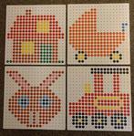 Kralenplank voorbeeld vierkant o.a. een konijn 4 stuks (zo g, Verzenden, Nieuw