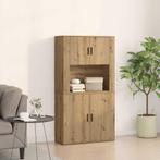 vidaXL Highboard artisanaal eikenkleurig 80 x 33 x 150 cm, Huis en Inrichting, Minder dan 50 cm, Verzenden, Nieuw, Minder dan 100 cm