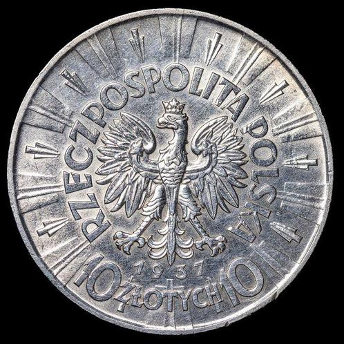 Polen. 10 Zotych 1937 / Józef Pisudski (Zonder, Postzegels en Munten, Munten | Europa | Niet-Euromunten