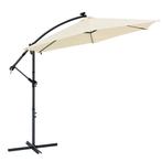 Parasol Brazil - 3,5 m - Incl. LED - Wit, Tuin en Terras, Verzenden, Nieuw