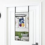 vidaXL Deurspiegel 40x80 cm glas en aluminium zwart, Verzenden, Nieuw