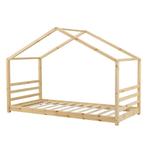 Kinderbed houten bed huisbed met bedbodem 90x200 hout, Kinderen en Baby's, Kinderkamer | Bedden, Verzenden, Nieuw