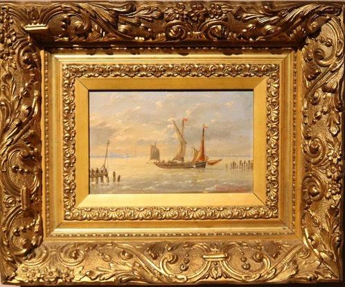 Charles-Louis Verboeckhoven (1802-1889) - Zeezicht met, Antiek en Kunst, Kunst | Schilderijen | Klassiek