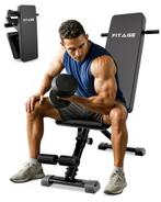 Fitnessbank - Fitness Halterbank tot 300KG - Verstelbaar -, Nieuw