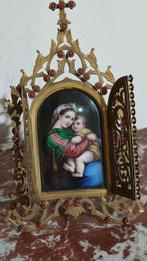 italiano - Madonna della Seggiola in cornice di bronzo e