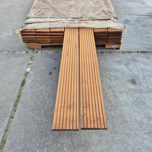 Bangkirai vlonderplanken 21x145mm – €7,15 p/m – partijen, Doe-het-zelf en Verbouw, Hout en Planken, Plank, Nieuw, Minder dan 25 mm