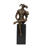 sculptuur, Exclusief Bronzen Beeld: Satan met Schedel op