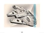 Kunstdruk Star Wars Episode VII Millennium Falcon Pencil Art, Verzenden, Nieuw