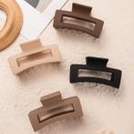 Set 4 Haarklemmen - Bruin - Zwart - Beige - Taupe - 8,5 cm, Verzenden, Nieuw