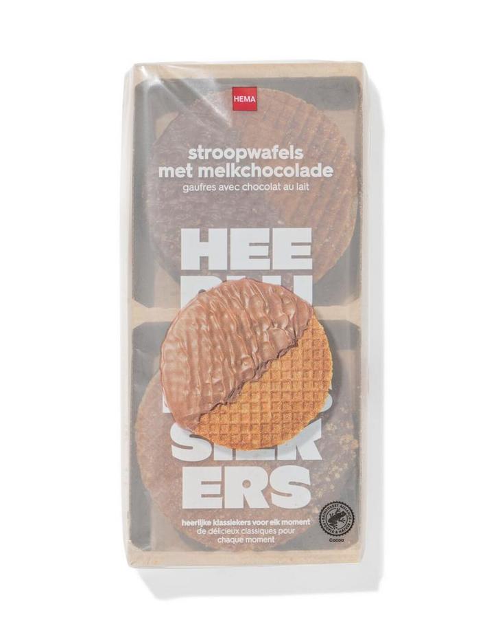 HEMA Stroopwafels met melkchocolade 219g, Diversen, Levensmiddelen, Verzenden