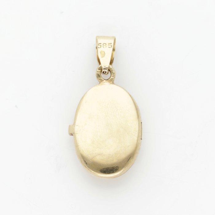 Zonder Minimumprijs - Hanger - 14 karaat Geel goud - Granaat, Sieraden, Tassen en Uiterlijk, Antieke sieraden