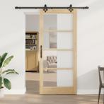 vidaXL Schuifdeur met hardware set ORKDALvan massief hout, Verzenden, Nieuw