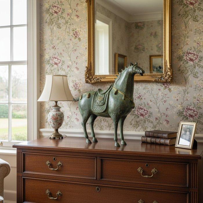 Beeld, Tang-Stijl paard - 30.5 cm - Brons, Antiek en Kunst, Curiosa en Brocante