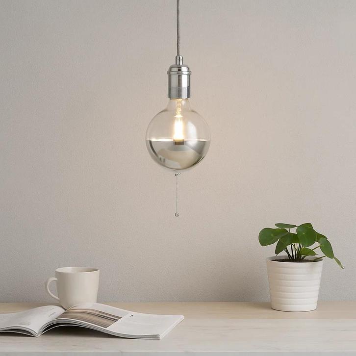 Hanglamp Byron antiek zilver Binnenverlichting, Huis en Inrichting, Lampen | Hanglampen, 75 cm of meer, Nieuw, Overige materialen