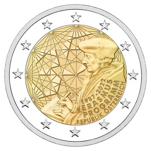 Oostenrijk 2 Euro Erasmus 2022 UNC, Postzegels en Munten, Munten | Europa | Euromunten, Verzenden