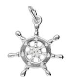 Zilveren Stuurrad ketting hanger, Verzenden, Nieuw