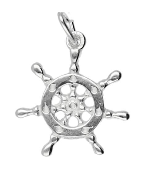 Zilveren Stuurrad ketting hanger, Sieraden, Tassen en Uiterlijk, Kettinghangers, Verzenden