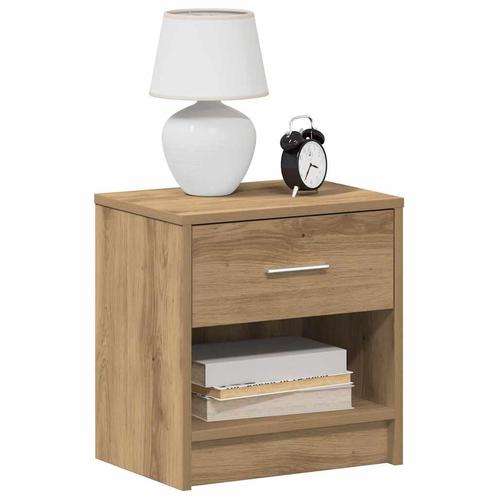 vidaXL Nachtkastje met lade 39x28x41 cm artisanaal, Huis en Inrichting, Slaapkamer | Nachtkastjes, Nieuw, Hout, Verzenden