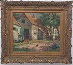 Hendricus Veenendaal (1889-1972) - Boerderij met boerin en, Antiek en Kunst, Kunst | Schilderijen | Klassiek