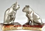 Irenée Rochard - Boekensteunen (2) - Art Deco, Kat en, Antiek en Kunst