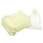 Fako Bijoux® - Organza Zakjes - 10x15cm - Ivoor - 100 Stuks
