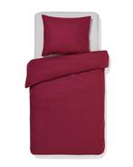 HEMA Dekbedovertrek 140x200/220cm zacht katoen rood van sale, Verzenden, Nieuw, Rood