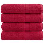 vidaXL Badhanddoeken SOLUND 4 st 600 g/m² 100x150 cm, Verzenden, Nieuw, Rood
