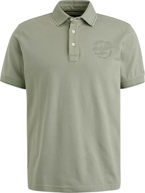 PME Legend Poloshirt Piqué Logo Grijs Groen maat L Heren, Kleding | Heren, Polo's, Grijs, Nieuw, Maat 52/54 (L), Verzenden