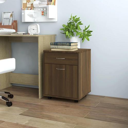 vidaXL Rolkast 45x38x54 cm bewerkt hout bruin eikenkleur, Huis en Inrichting, Kasten | Overige, Nieuw, Verzenden