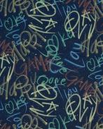 Soft Shell Graffiti Navy Blauw, Nieuw, Blauw