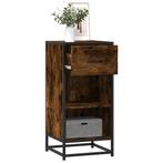 vidaXL Dressoir 35,5x35x76 cm bewerkt hout en metaal gerookt, Huis en Inrichting, Kasten | Dressoirs, Verzenden, Nieuw, Overige houtsoorten