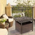 TRUUSK Rotan Tafel Tuintafel Terrastafel Salontafel Met Para, Verzenden, Nieuw