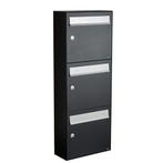 Brievenbusunit Flow set wand 3-hoog - zwart, Verzenden, Nieuw