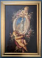 Scuola Romana (XVIII-XIX) - Putti con Allegoria e Fiori - NO, Antiek en Kunst