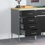 vidaXL Werkbank 50x55x85 cm staal zwart, Doe-het-zelf en Verbouw, Werkbanken, Verzenden, Nieuw
