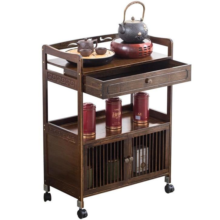 Theewagen Theekastje Kastje met Lade en Deurtjes Hout Antiek, Verzamelen, Overige Verzamelen, Verzenden