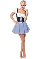 Dirndl Eva Blauw/Bruin Kort, Ophalen of Verzenden, Nieuw