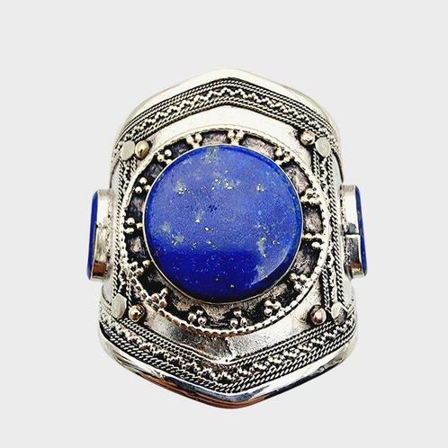 Zonder Minimumprijs - Armband Zilver Lapis lazuli, Sieraden, Tassen en Uiterlijk, Armbanden