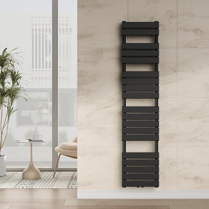 [neu.haus] Handdoekradiator Voss 180x40x5,2 cm zwart, Doe-het-zelf en Verbouw, Verwarming en Radiatoren, Verzenden