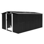 vidaXL Tuinschuur 257x392x181 cm metaal antracietkleurig, Verzenden, Nieuw