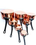 France - Kookpottenset - Koper - Frankrijk, Antiek en Kunst, Antiek | Keukenbenodigdheden