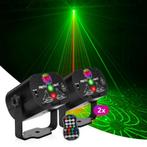 Discolamp LED Laser – Feestverlichting–RGB–USB – Set van 2, Nieuw, Laser, Kleur, Verzenden