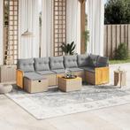 vidaXL 8-delige Loungeset met kussens poly rattan gemengd, Tuin en Terras, Tuinsets en Loungesets, Nieuw, Loungeset, 7 zitplaatsen