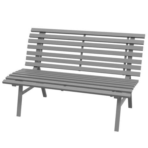 TRUUSK Tuinbank 2 Zitter Parkbank Met Rugleuning Van Alumini, Tuin en Terras, Tuinbanken, Nieuw, Verzenden
