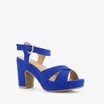 Blue Box dames sandalen met hak kobalt blauw maat 38, Nieuw, Verzenden