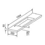 Wastafel Slim 100Cm Ondiep 35Cm Met Kraangat Glans Wit, Ophalen of Verzenden, Nieuw