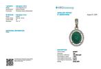 Hanger - 14 karaat Geel goud - 2.64ct. tw. Smaragd - Diamant