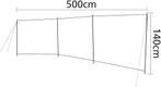 Bo-Camp - Windscherm - Caira - Met bovenliggers - 3 Vakken, Verzenden, Nieuw